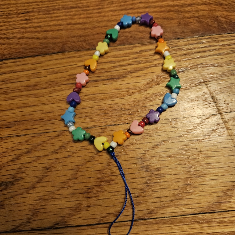 Colorful Heart and Flower Kids Bracelet